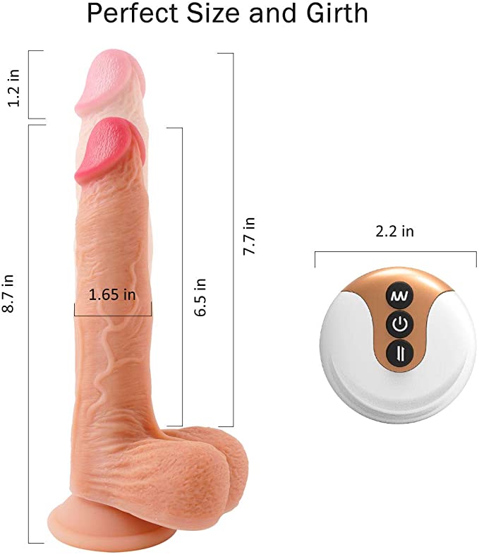 Playful Vibes | Thrusting & Rotating Realistic Dildo (Size: 8.7 Inch)