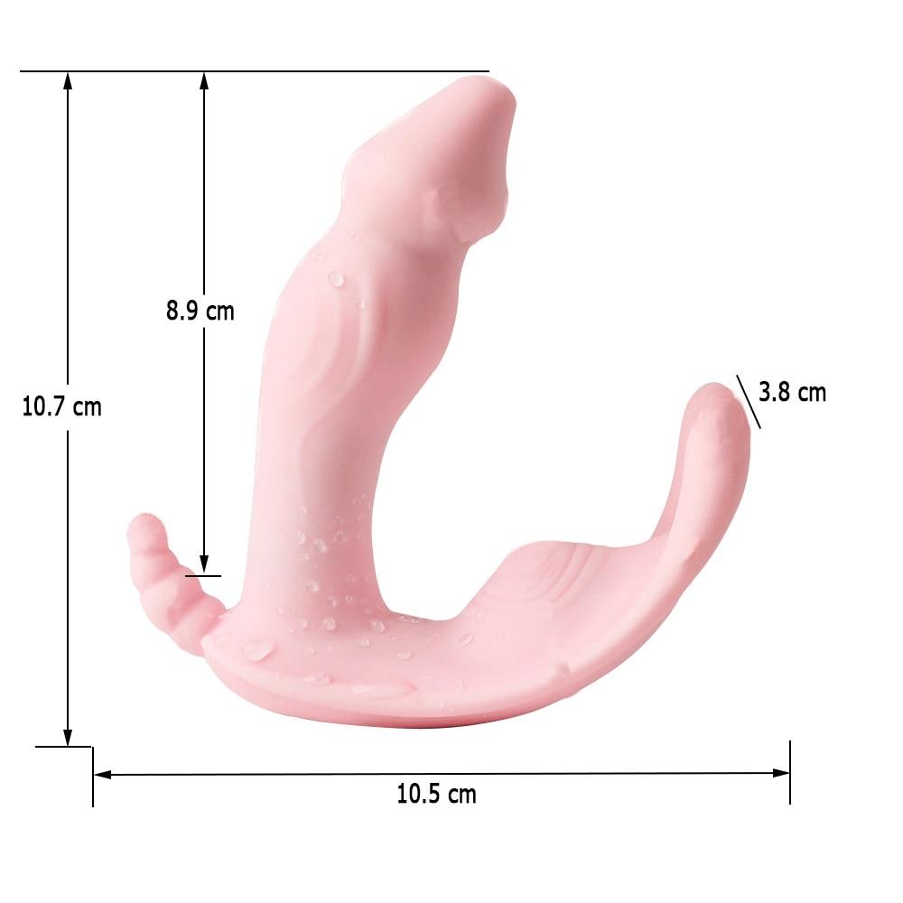 Playful Vibes | Wireless Remote Control Wearable Butterfly Dildo Vibrator
