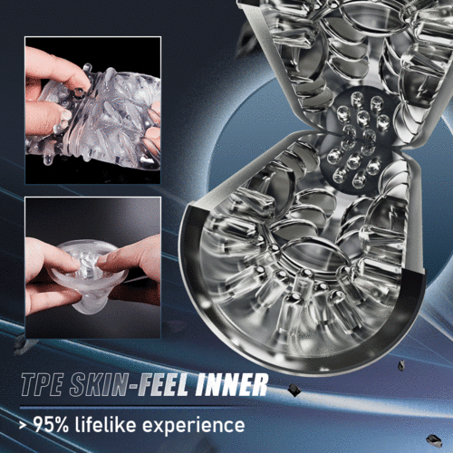Telescopic Pleasure Pro Masturbator with Suction Base