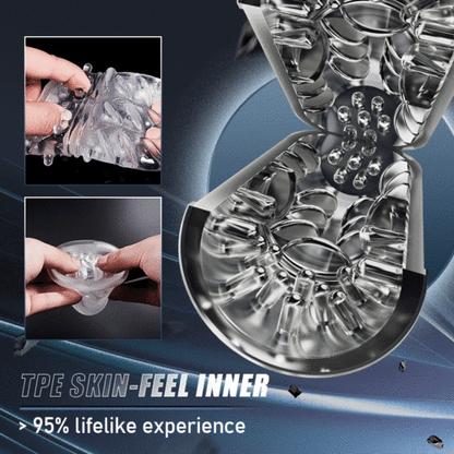 Telescopic Pleasure Pro Masturbator with Suction Base