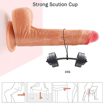 Playful Vibes | Thrusting & Rotating Realistic Dildo (Size: 8.7 Inch)