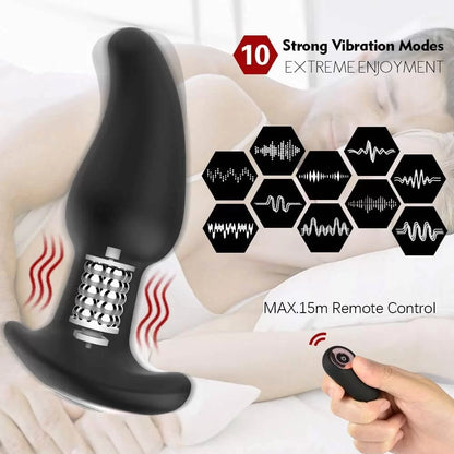 Anus Vibrator Rotation Beads Prostate Massager