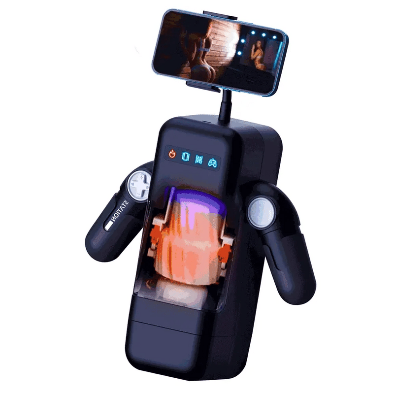 PlayfulVibes – 10 Modes Stroker with Phone Holder