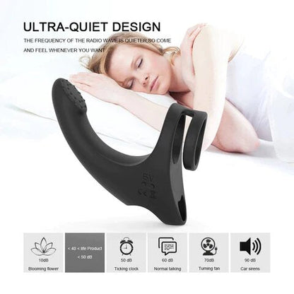 9 Modes Vibrating Penis Massager Ring Dildo Vibrator