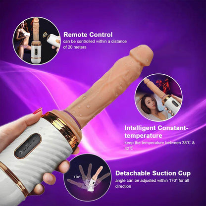 Playful Vibes | Remote Control Heating Telescopic Automatic Sex Machine