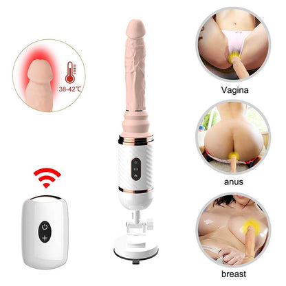 Playful Vibes | Remote Control Heating Telescopic Automatic Sex Machine