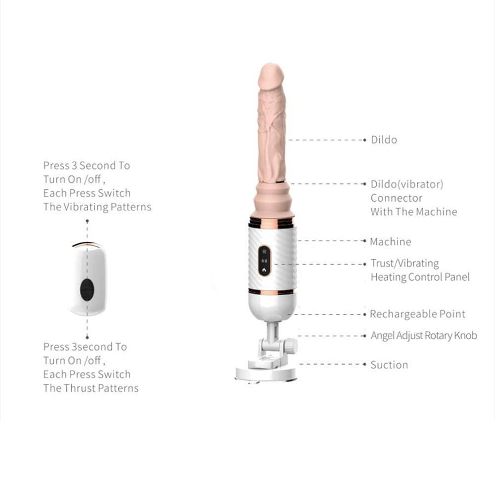 Playful Vibes | Remote Control Heating Telescopic Automatic Sex Machine