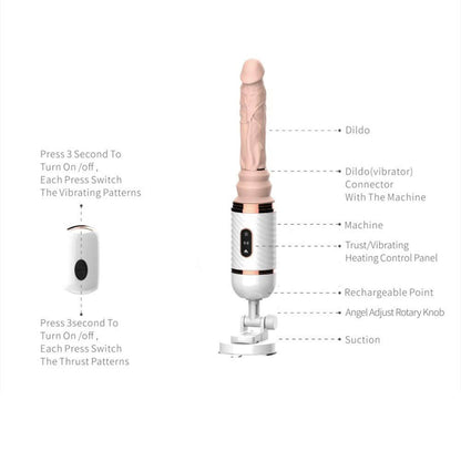 Playful Vibes | Remote Control Heating Telescopic Automatic Sex Machine