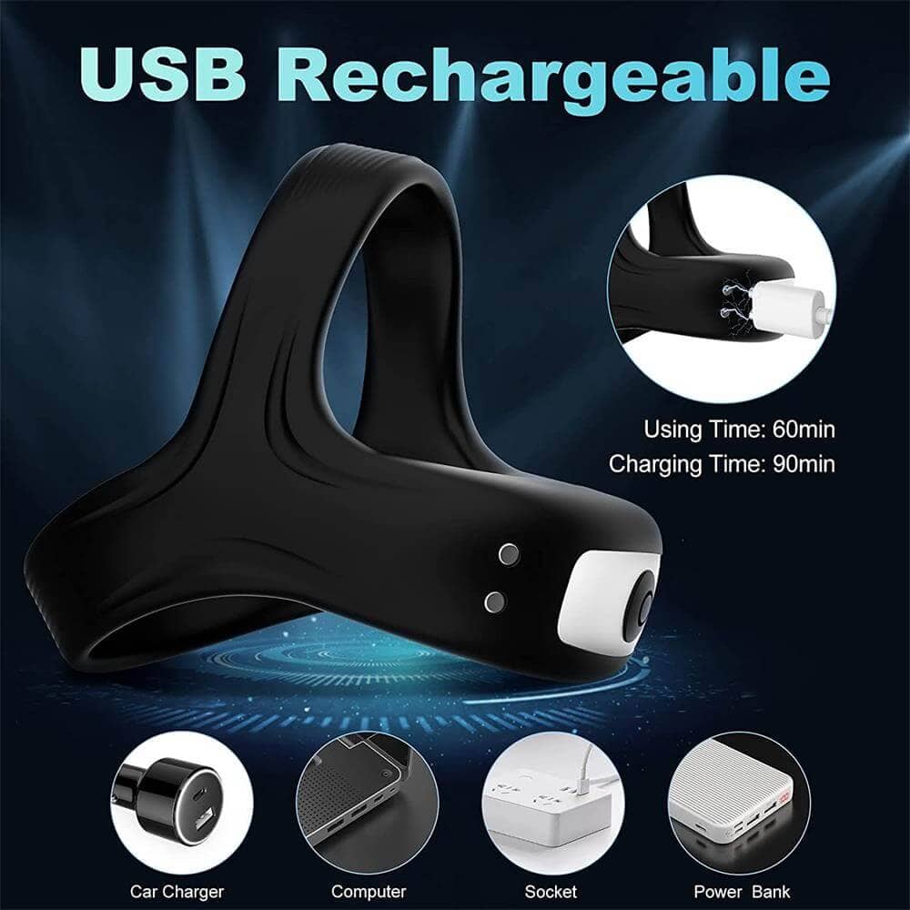 Vibrating Penis Ring for Men Erection Support