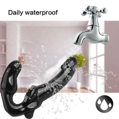 Playful Vibes | 10 Speed Remote Control Vibrating Silicone Strapless Strap-On Dildo