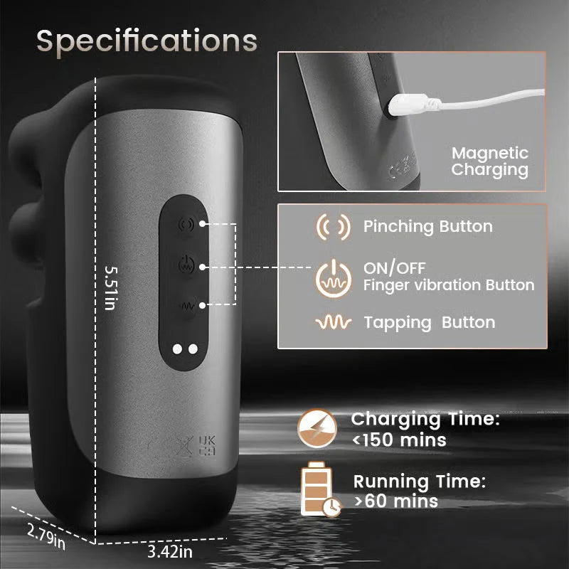 PulseGrip Glans Vibrator – Penis Training & Tapping Masturbator for Men