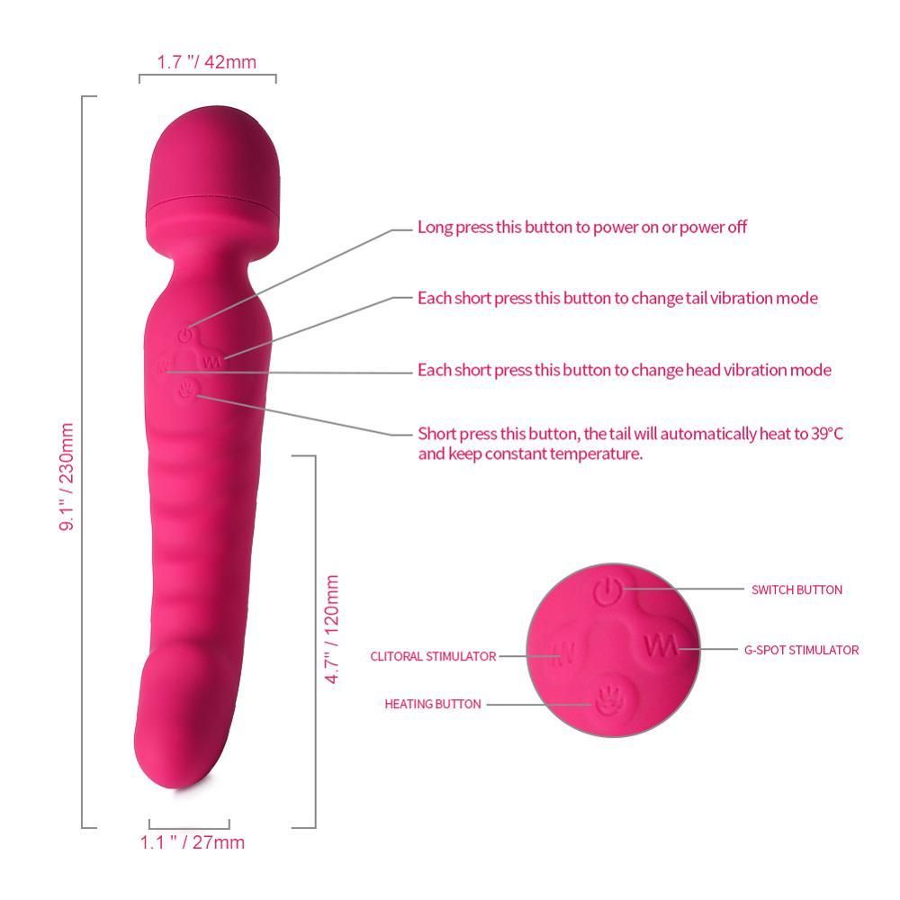 Playful Vibes | Heating Wand Waterproof Vibrator
