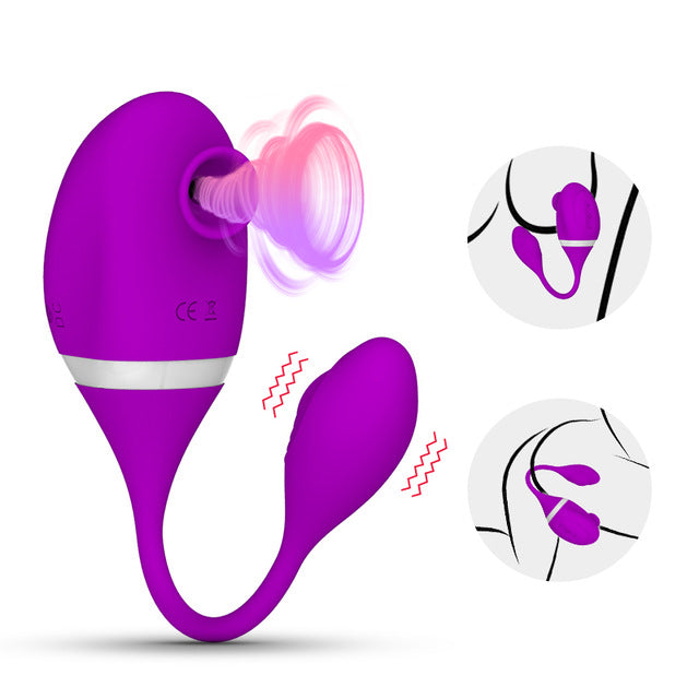 Playful Vibes | 2 In 1 G-Spot Stimulate And Clitoral Suction Vibrator
