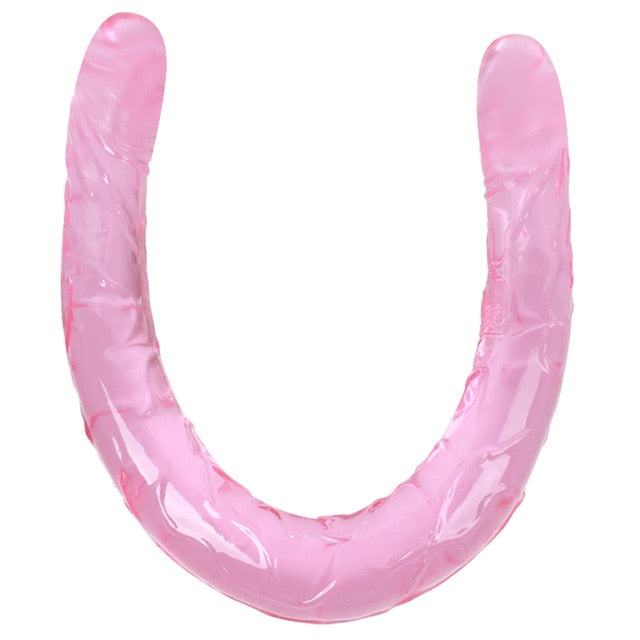Double Long Soft Jelly Realistic Dildo