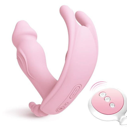 Playful Vibes | Wireless Remote Control Wearable Butterfly Dildo Vibrator
