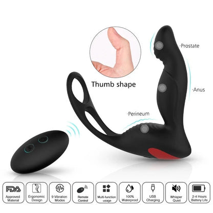 PlayFul 3 in 1 Remote Controlled Vibrating Prostate Massager